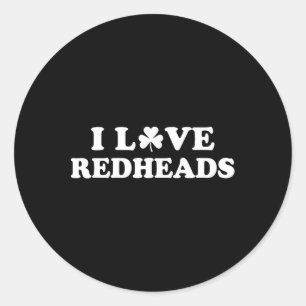 I Love Irish Redheads Boys By2  Classic Round Sticker