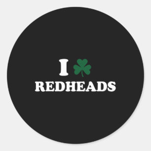 I Love Irish Redheads Boys By  Classic Round Sticker