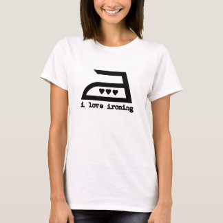 I Love Ironing (3 Hearts) T-Shirt