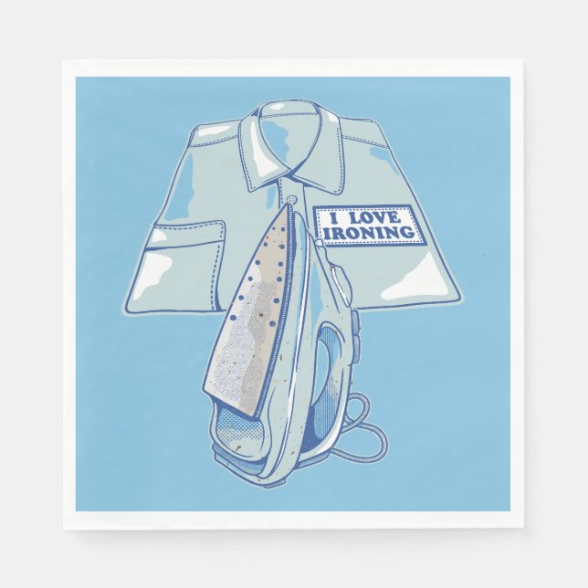 I love ironing funny iron napkin (Front)