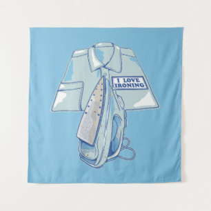 I love ironing funny iron tapestry