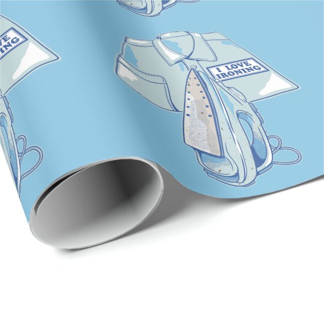I love ironing funny iron wrapping paper (Roll Corner)