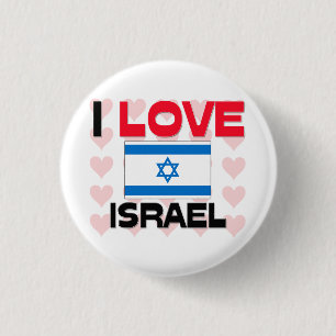 I Love Israel 1 Inch Round Button