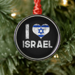 I Love Israel Metal Ornament<br><div class="desc">I Love Israel</div>