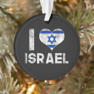 I Love Israel Ornament