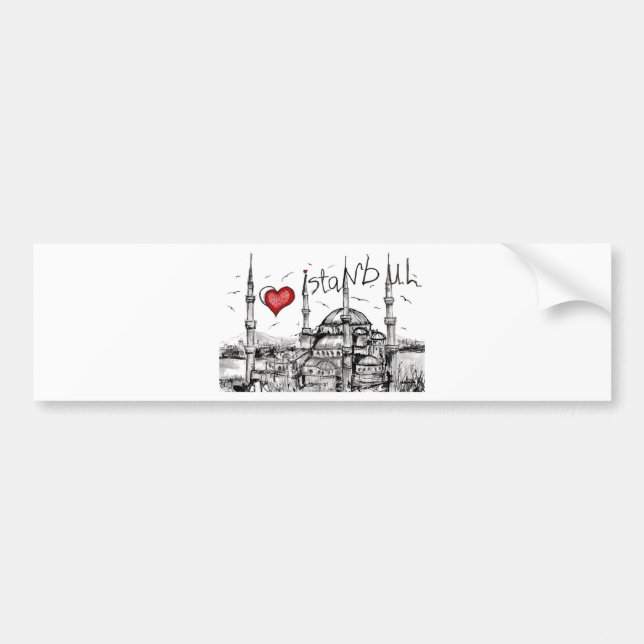 I love Istanbul Bumper Sticker (Front)