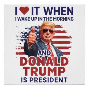 I Love It When I Wake Up And Trump Is President Fu Poster