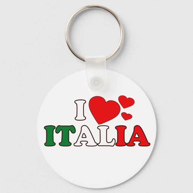 I Love Italia Keychain (Front)