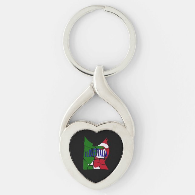 I Love Italia Keychain (Front)