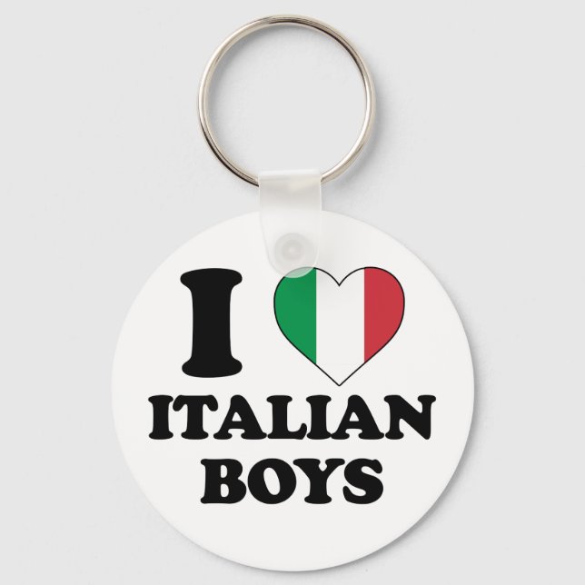 I love Italian boys Keychain (Front)