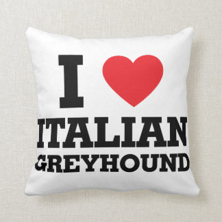 I love Italian Greyhound Throw Pillow