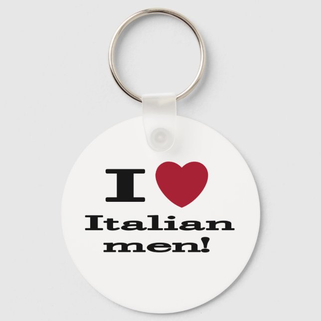 I Love Italian Men Keychain (Front)