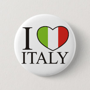 I Love Italy 2 Inch Round Button