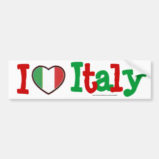 I love Italy Bumper Sticker