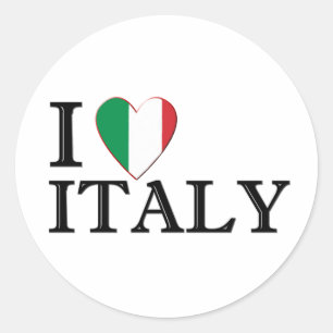 I love Italy Classic Round Sticker