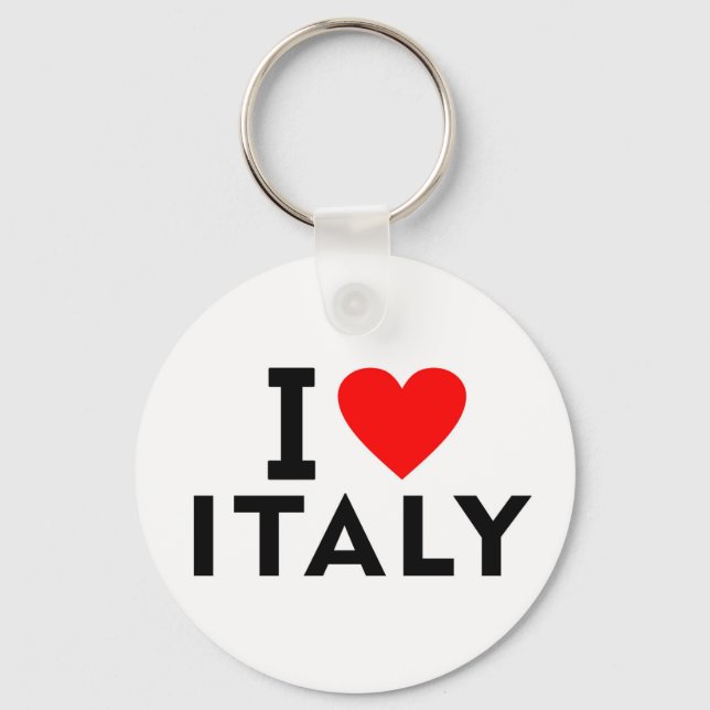 I love Italy country like heart travel tourism sym Keychain (Front)