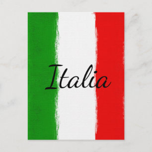 I love Italy.Flag of Italy. Postcard