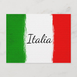 I love Italy.Flag of Italy. Postcard