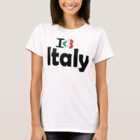 I Love Italy Flag T-shirt