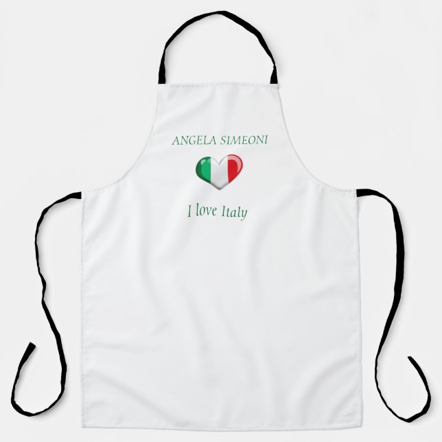 I love Italy | Your name Apron (Front)