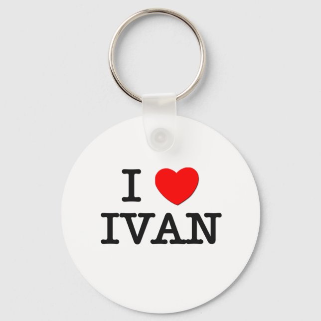 I Love Ivan Keychain (Front)
