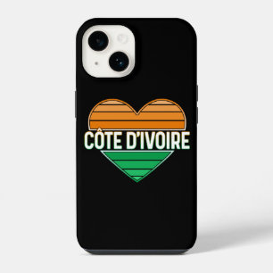 I Love Ivory Coast, Côte d'Ivoire Heart iPhone 14 Case