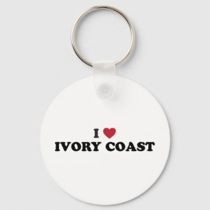 I Love Ivory Coast Keychain