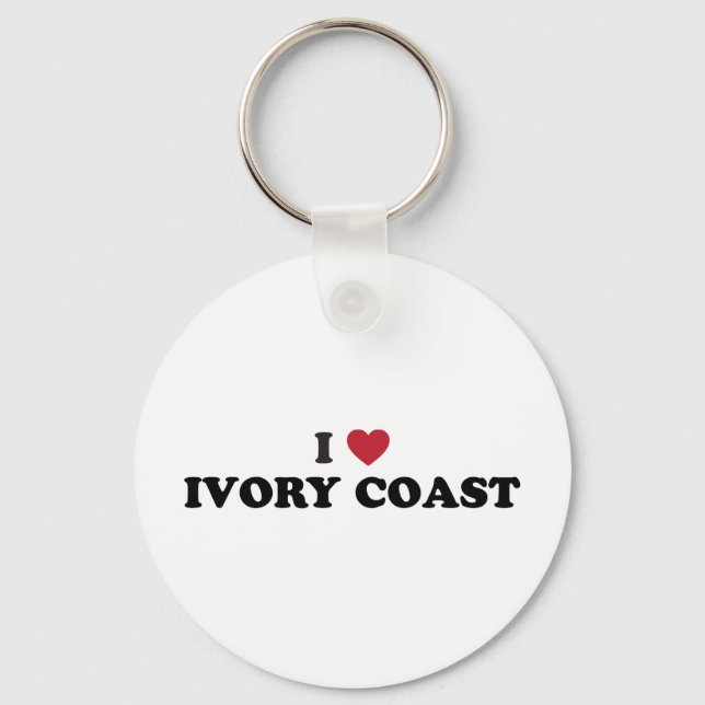 I Love Ivory Coast Keychain (Front)