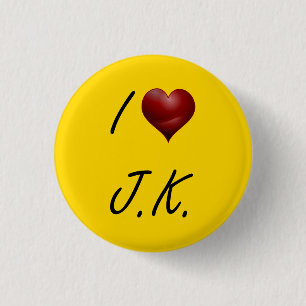 I Love J. K. Rowling 1 Inch Round Button