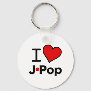 I Love J-Pop Keychain