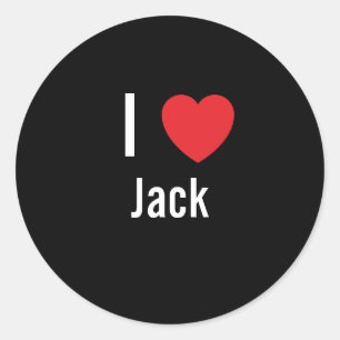 I love Jack Classic Round Sticker