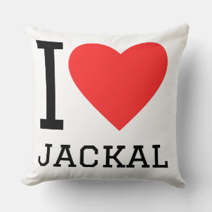 I love jackals throw pillow
