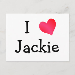 I Love Jackie Postcard