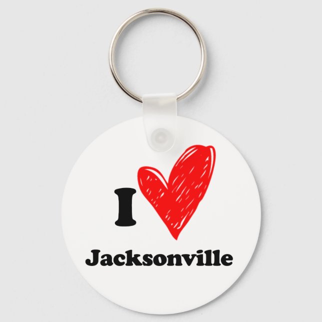 I love Jacksonville Keychain (Front)