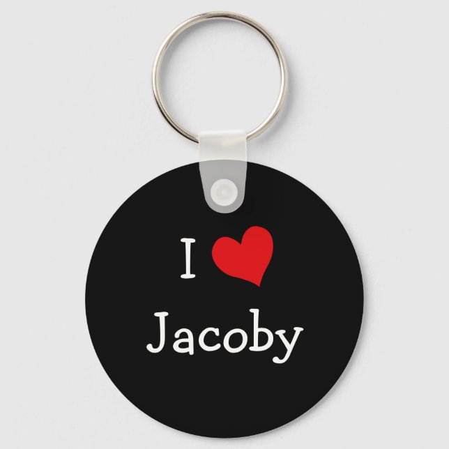I Love Jacoby Keychain (Front)
