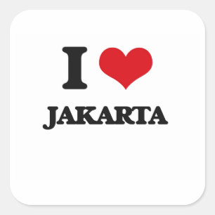 I love Jakarta Square Sticker