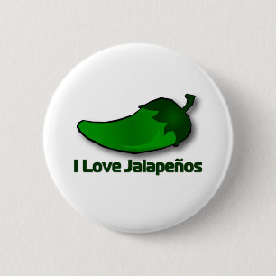 I Love Jalapenos 2 Inch Round Button