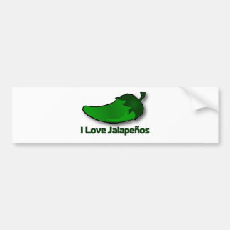 I Love Jalapenos Bumper Sticker