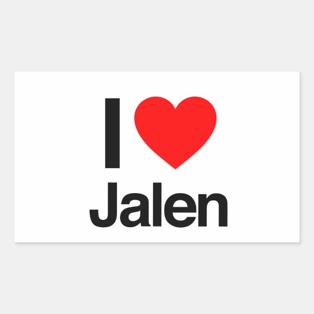 i love jalen sticker (Front)