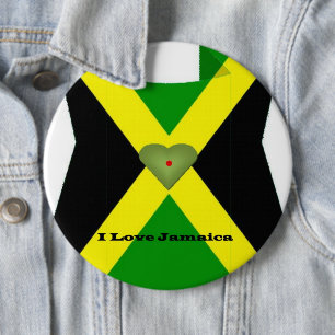 I Love Jamaica Have a Nice Day and a Better Night 6 Inch Round Button