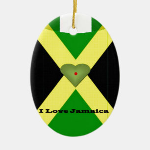 I Love Jamaica Have a Nice Day and a Better Night Ceramic Ornament