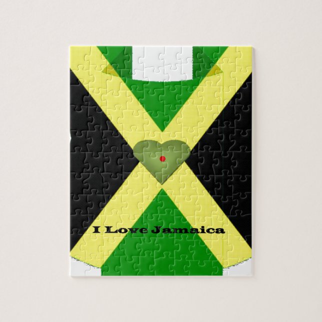 I Love Jamaica Have a Nice Day and a Better Night Jigsaw Puzzle (Vertical)