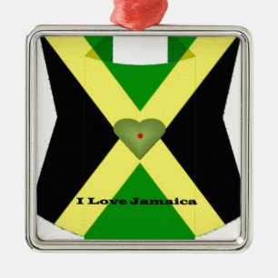 I Love Jamaica Have a Nice Day and a Better Night Metal Ornament