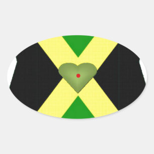 I Love Jamaica Have a Nice Day and a Better Night Oval Sticker