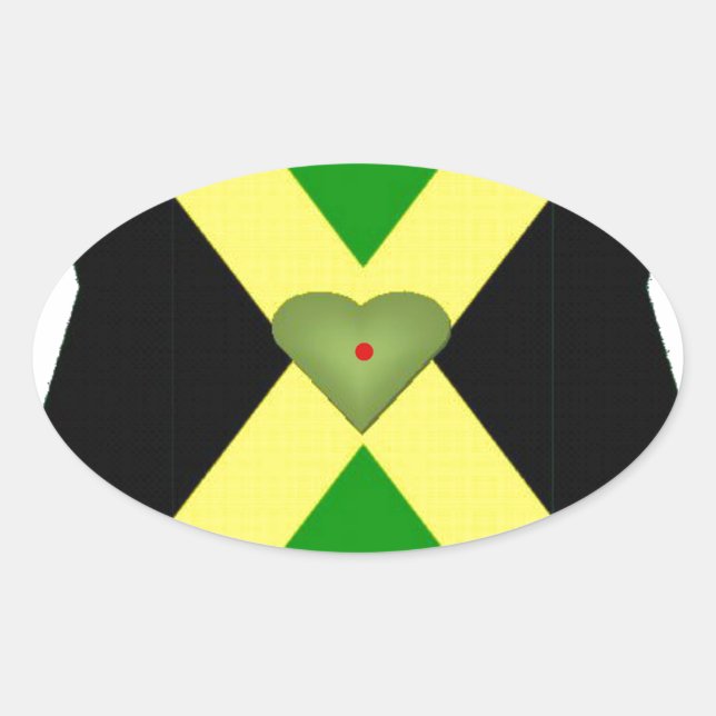 I Love Jamaica Have a Nice Day and a Better Night Oval Sticker (Front)
