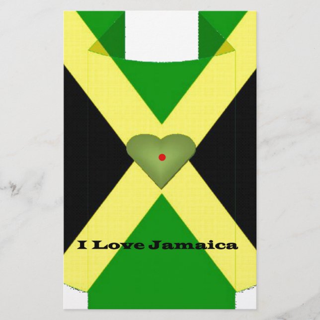 I Love Jamaica Have a Nice Day and a Better Night Stationery (Front)