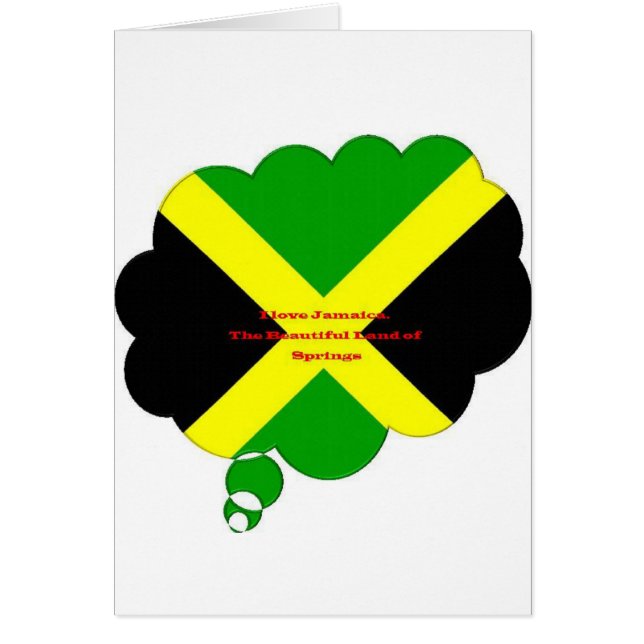 I Love Jamaica National Flag Colors (Devant)