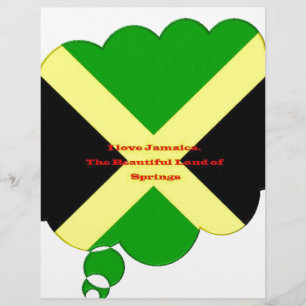 I Love Jamaica National Flag Colours