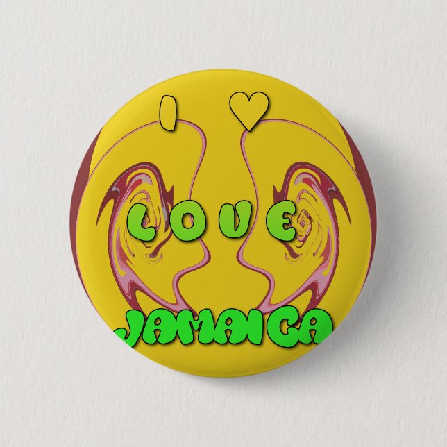 I love Jamaica.png 2 Inch Round Button (Front)