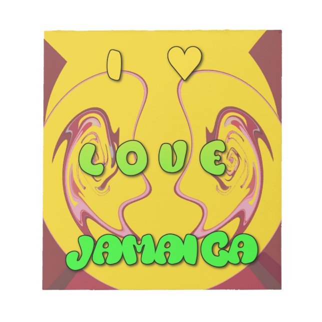 I love Jamaica.png Notepad (Front)